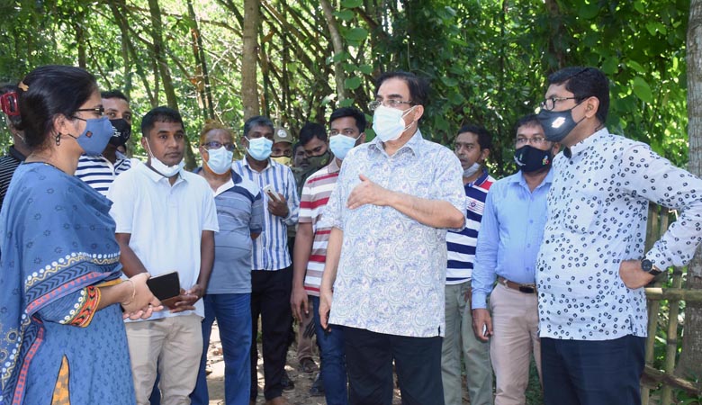 উন্নয়ন প্রকল্পের জমি পরিদর্শন করেছেন এমপি বাহার