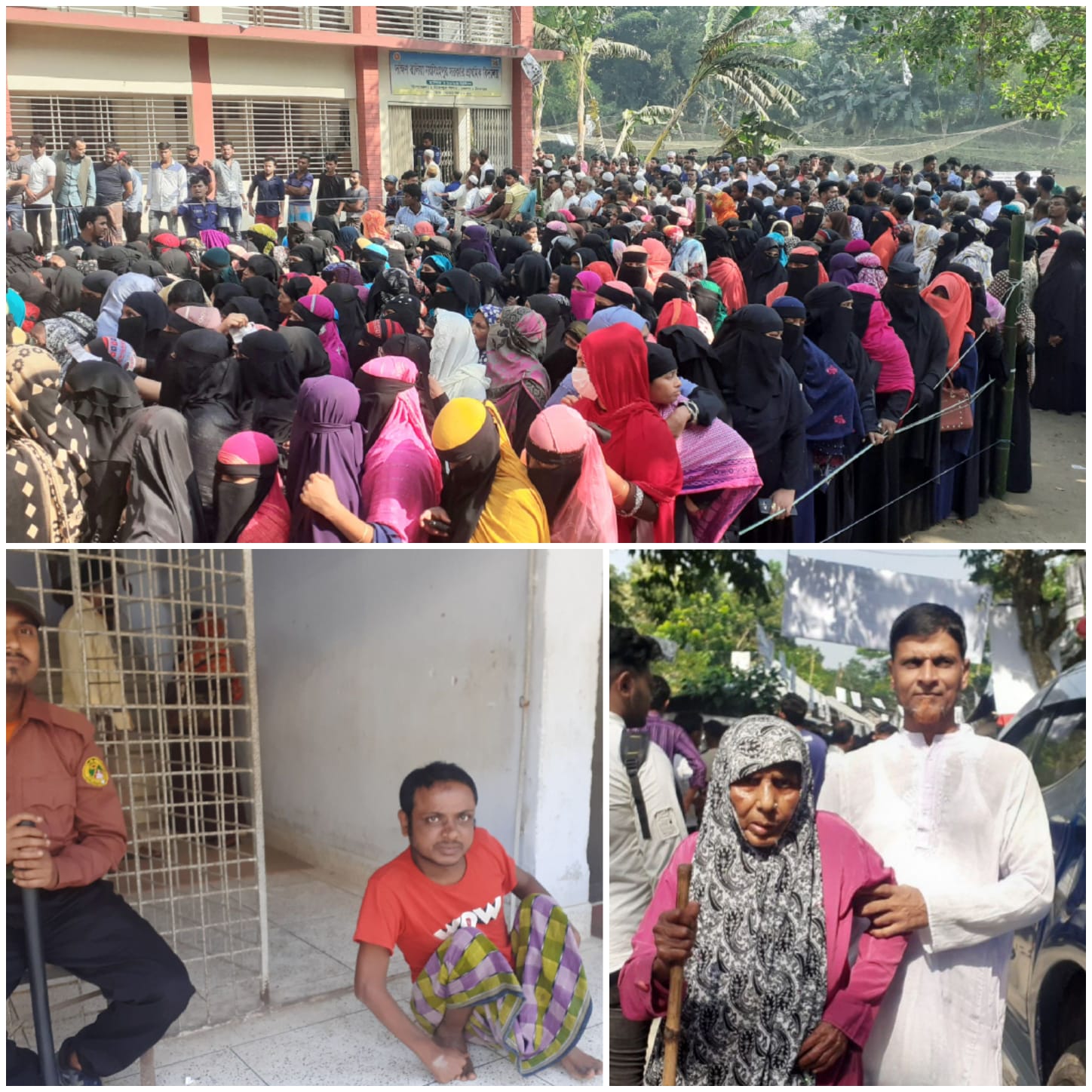 এক কেন্দ্রে ভোটার উপস্থিতি :-