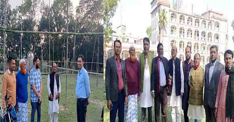 কচুয়া উপজেলা আওয়ামী লীগের ত্রি-বার্ষিক সম্মেলনের মঞ্চ নির্মাণ শুরু