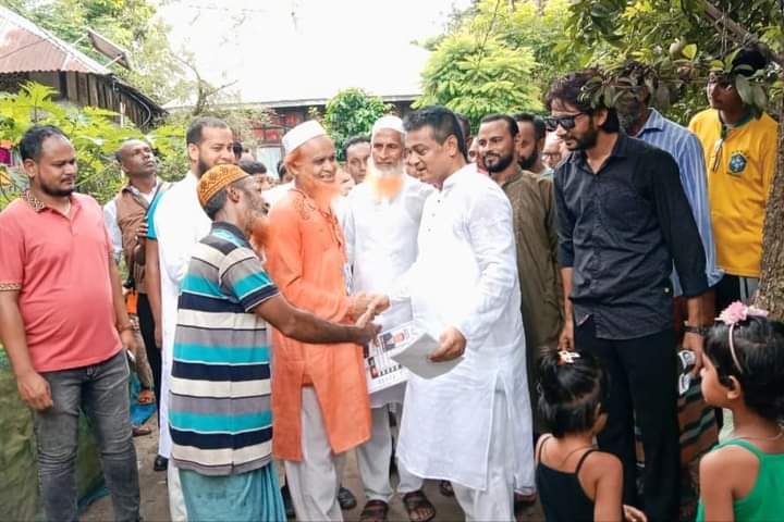 ছেংগারচর পৌর সভায় নৌকার পক্ষে গণসংযোগ