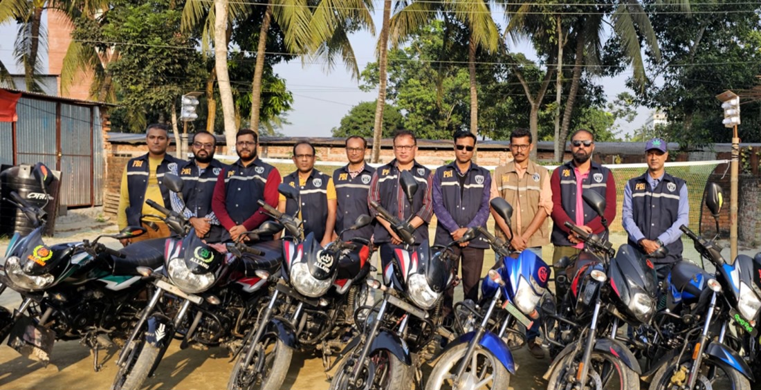 মতলব উত্তর মেঘনার চর থেকে চুরি যাওয়া ৮ মোটরসাইকেল উদ্ধার