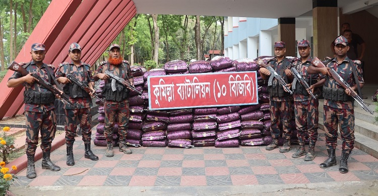 কুমিল্লায় ত্রিশ লক্ষাধিক টাকার ভারতীয় অবৈধ বাসমতি চাল আটক করলো বিজিবি