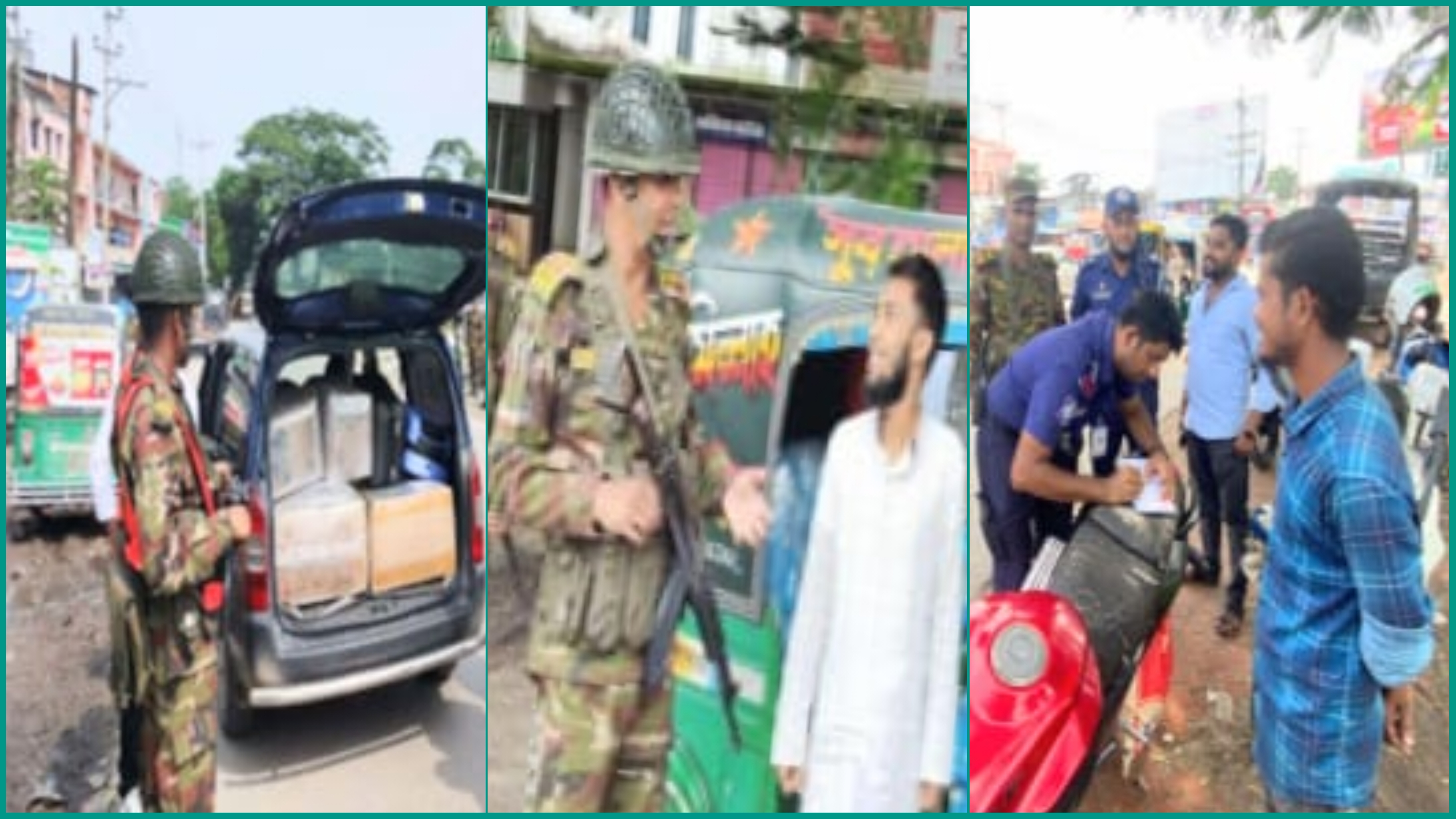 চাঁদপুর সদর, হাজীগঞ্জ ও ফরিদগঞ্জে যৌথ বাহিনীর ভ্রাম্যমাণ চেকপোস্ট