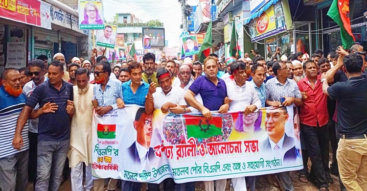 মতলবে বর্ণাঢ্য আয়োজনে বিএনপির প্রতিষ্ঠাবার্ষিকী উদযাপন