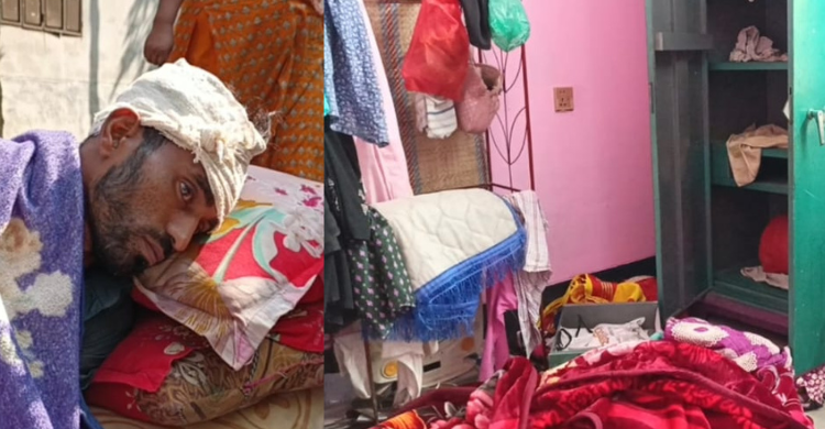 হাত-পা বেঁধে সাড়ে ৪ ভরি স্বর্ণালংকার ও ১ লাখ ৯৫ হাজার টাকা লুট ।। দুজনকে রক্তাক্ত জখম