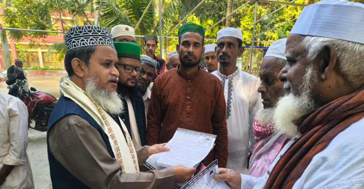 বিষ্ণুপুর ইউনিয়নের ৪নং ওয়ার্ডে সাংবাদিক আহসান উল্লাহর গণসংযোগ