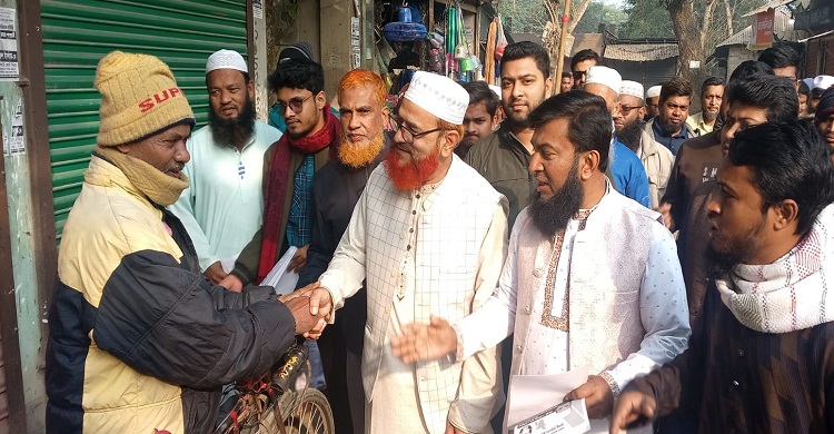 বিষ্ণুপুরে দাঁড়িপাল্লা প্রতীকে ১০ দলীয় জোটের গণসংযোগ