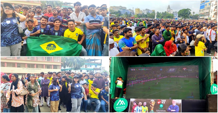বড়ো পর্দায় বিশ্বকাপ ফুটবল দেখানোর আয়োজনে মোশারফ ফাউন্ডেশন