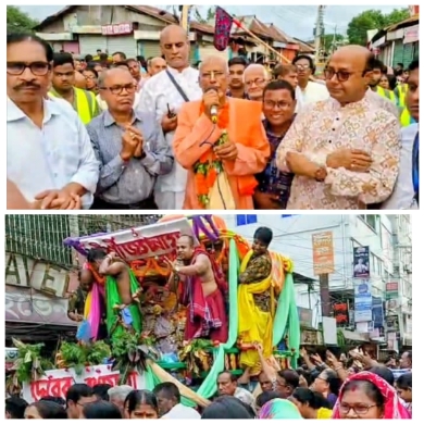 উল্টো রথযাত্রার মধ্য দিয়ে সমাপ্ত হলো ৮ দিনব্যাপী রথযাত্রা উৎসব