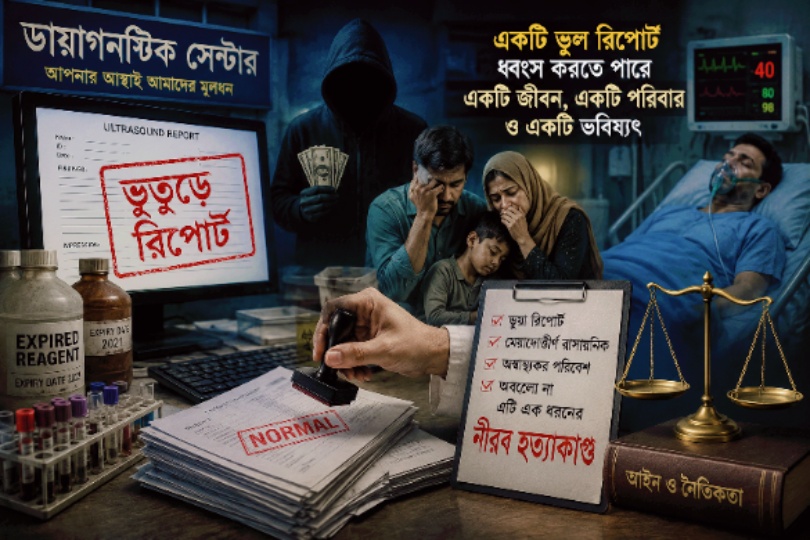 ভূতুড়ে রিপোর্ট ও স্বাস্থ্য খাতের নৈতিক ধস: এটি অবহেলা, নাকি নীরব হত্যাকাণ্ড?