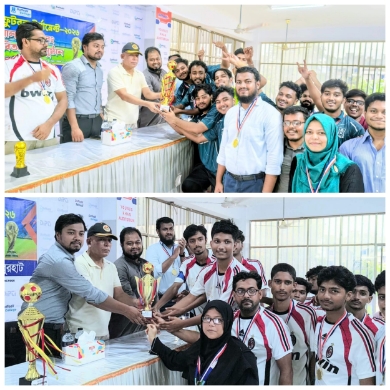 বাবুরহাটে টাইব্রেকার-রোমাঞ্চে চ্যাম্পিয়ন ড্যাফোডিল কলেজের সিএসই বিভাগ