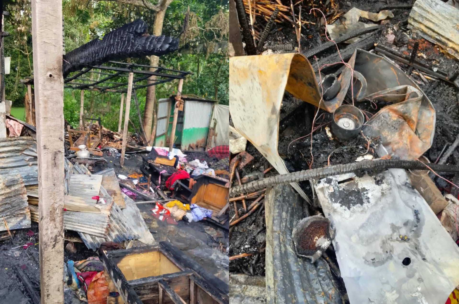মতলবে অগ্নিকাণ্ডে দু সহোদরের বসতঘর পুড়ে ৭ লাখ টাকার ক্ষয়ক্ষতি