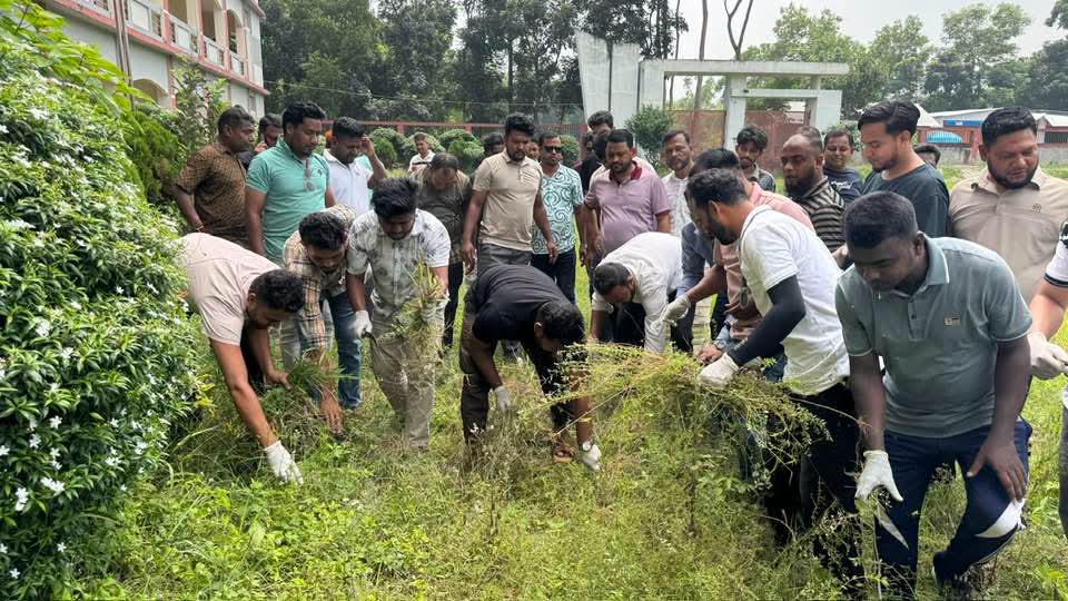 মতলব উত্তরে ছাত্রদলের ডেঙ্গু প্রতিরোধে পরিষ্কার-পরিচ্ছন্নতা অভিযান