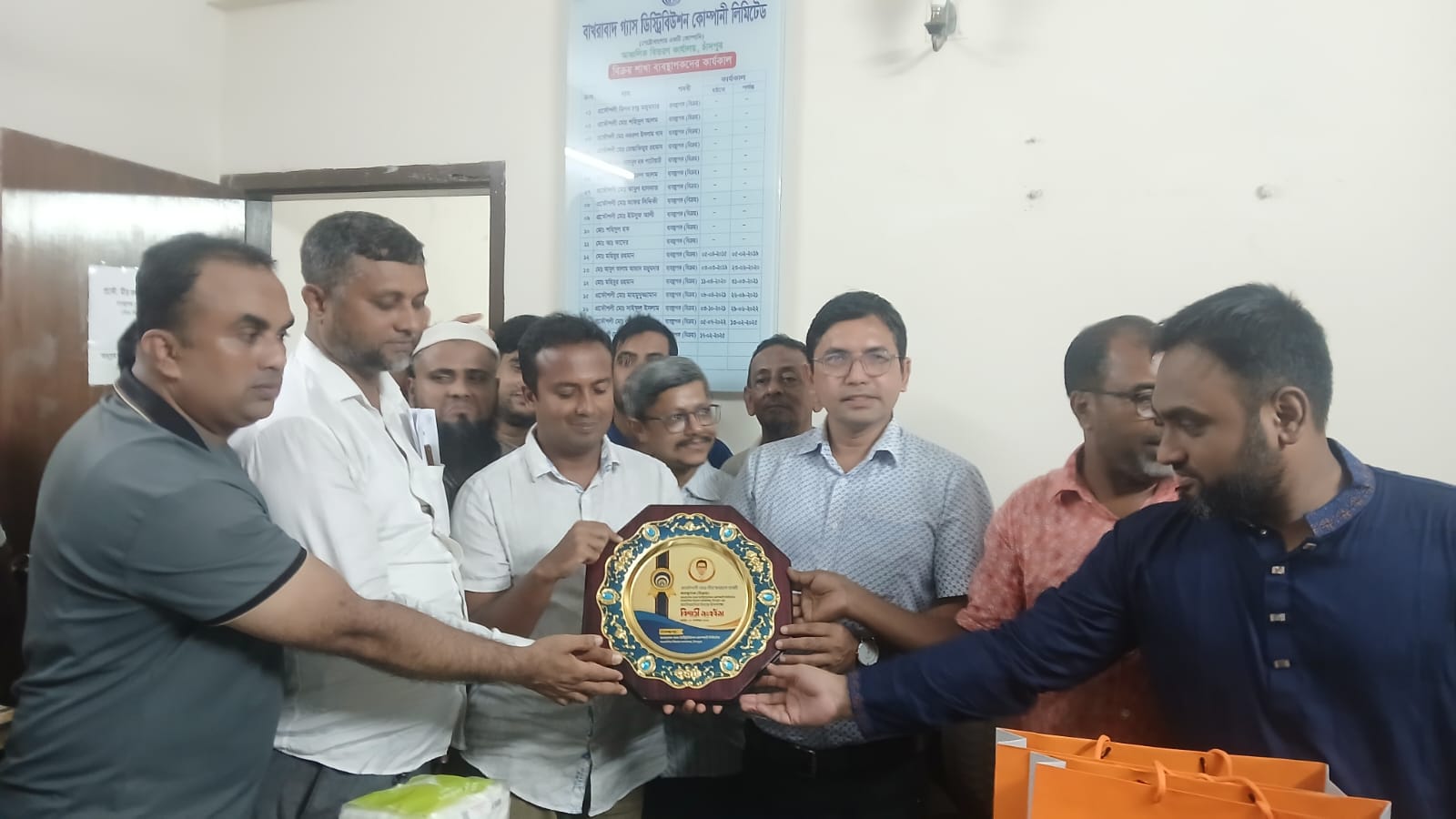 চাঁদপুর বাখরাবাদের ম্যানেজার প্রকৌশলী মো. মীর ফজলে রাব্বীর বিদায় সংবর্ধনা