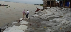রায়পুরে মেঘনার ভাঙ্গন রোধে ফেলা হচ্ছে জিও ব্যাগ