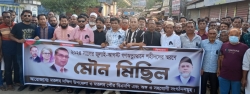 মতলব দক্ষিণে গণঅভ্যুত্থানে শহীদদের স্মরণে বিএনপির মৌন মিছিল