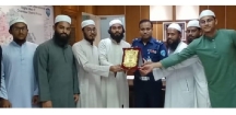 পুলিশ সুপারের সাথে কওমী ছাত্র-জনতা  মঞ্চের সৌজন্য সাক্ষাৎ