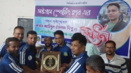 অষ্টগ্রাম স্পোর্টিং ক্লাবের প্রধান পৃষ্ঠপোষক জাহিদুল ইসলাম দীপুকে সংবর্ধনা