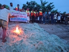 মতলব উত্তরে মেঘনা নদীতে  অভিযানে ২০ হাজার মিটার কারেন্ট জাল জব্দ