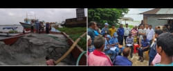 মতলব উত্তরে অবৈধ বালু উত্তোলনে ড্রেজার ও বাল্কহেডের বিরুদ্ধে অভিযান