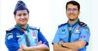 ড্যাফোডিল ইন্টারন্যাশনাল ইউনিভার্সিটির এয়ার রোভার স্কাউট গ্রুপের উডব্যাজ অর্জন করেছেন স্কাউটার নাজমুল ও ফারহানা