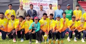 জেলা ক্রীড়া অফিসের টি-২০ ক্রিকেটে চ্যাম্পিয়ন ইয়েলো দল
