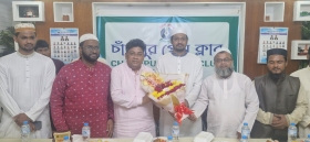 চাঁদপুর প্রেস ক্লাবের পক্ষ থেকে এনসিপির মুখ্য সমন্বয়ক  নাসির উদ্দিন পাটোয়ারীকে সংবর্ধনা
