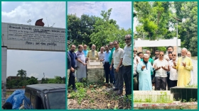 আখাউড়ায় বীরশ্রেষ্ঠের সমাধিস্থলে চাঁদপুর রোটারী ক্লাবের প্রতিনিধি দল