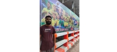 সেনের দিঘিরপাড়ে ব্রাজিল উন্মাদনা : বিশাল ব্যানার, বড়ো পর্দায় খেলা দেখার প্রস্তুতি