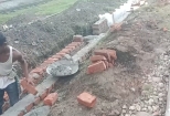 বড় স্টেশনে ড্রেন নির্মাণে অনিয়ম