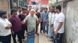 গাজী সড়কে কাজের অনিয়মের অভিযোগে কাজ বন্ধ করে দিলো এলাকাবাসী