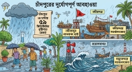 চাঁদপুরে ২৪ ঘণ্টায় ৫৯ মিলিমিটার বৃষ্টিপাত রেকর্ড : সমুদ্র ও নদীবন্দরে সতর্কসংকেত