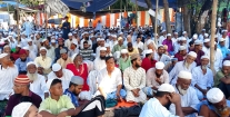 মেঘনা পাড়ে জেলা ইজতেমা : জুমায়  মুসল্লির ঢল