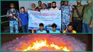 হাইমচরে টাস্কফোর্সের অভিযানে ১ লাখ মিটার কারেন্ট জাল জব্দ, ৩ জেলের কারাদণ্ড ও ১৬ এতিমখানায় মাছ বিতরণ