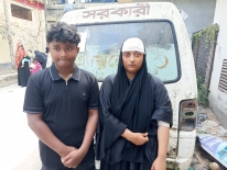 জমি দখলের চেষ্টায় দেবরের হামলায় বিধবা নারী ও তার ছেলে রক্তাক্ত জখম