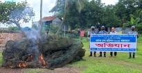 মতলব উত্তরে মেঘনা নদীতে অভিযানে ৪৫টি চায়না দুয়ারী চাঁই জব্দ